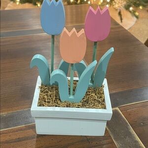 Colorful Wooden Tulip Decor